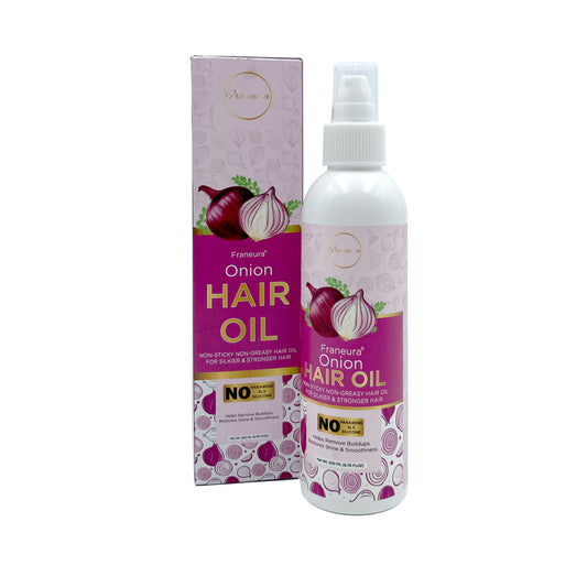 Franeura Natural Onion hair oil , promotes hair growth, reduces hair fall ( 200ml )