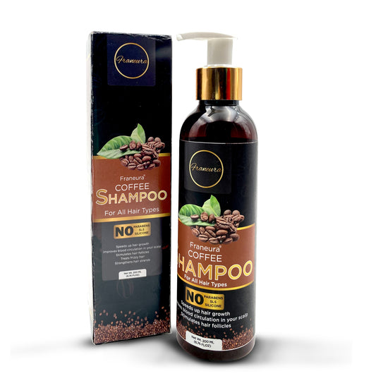 Franeura daily use natural Coffee Shampoo for hair strengthening and hair fall control ( 200ml )