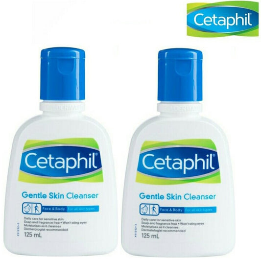 Cetaphil Gentle Skin Cleanser ,Hydrating Face Wash for Dry to Normal Skin,Soap Free & Non irritating, 250ml (125ml x 2)