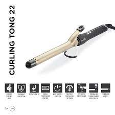 Ikonic Professional CT22 Curling Tong/ Hair Curler - Black ( Barrel Size - 22 mm )